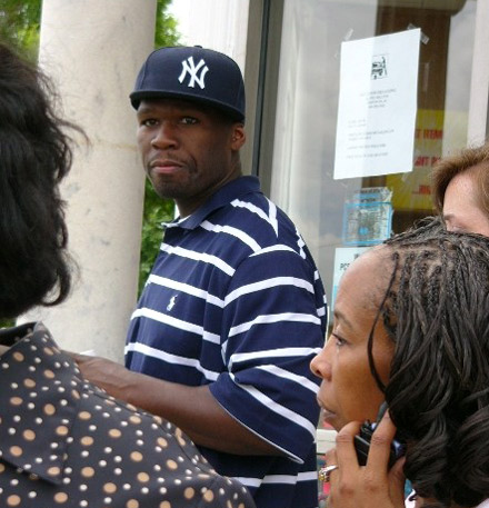 50 Cent leaves Maxwell & Halford drugstore in South Carolina