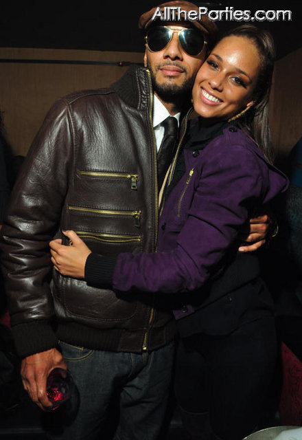 Alicia Keys and Swizz Beatz at M2 Element of Freedom release party