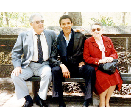 Barack Obama and his grandmother