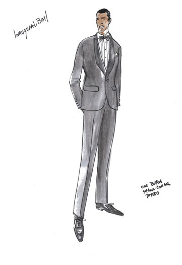 Barack Obama inaugaration suit - Brooks Brothers one button tuxedo
