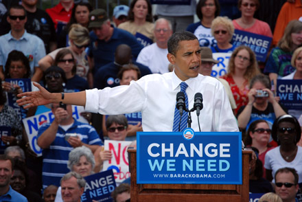 Barack Obama at rally in North Carolina