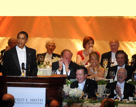 Barack Obama speaks at Alfred E. Smith Dinner