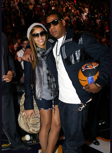 Beyonce and Jay-Z at 2009 NBA All Star event