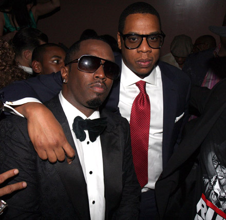 Diddy and Jay-Z at Diddy's 39th Birthday party