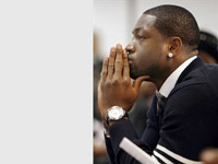 Dwayne Wade at mother's church - Temple of Praise