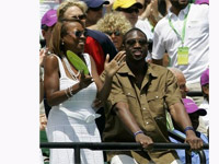 Dwayne Wade and Star Jones at Serena Williams tennis match - March 07