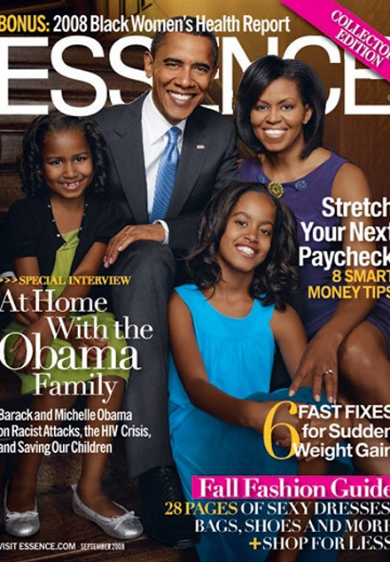 Essence magazine cover - The Obama family