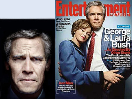 Entertainment Weekly Cover Oliver Stone's George and Laura Bush