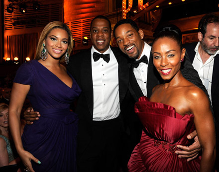 Jay-Z, Beyonce, Will Smith and Jada Pinkett-Smith at the 2010 Tony awards