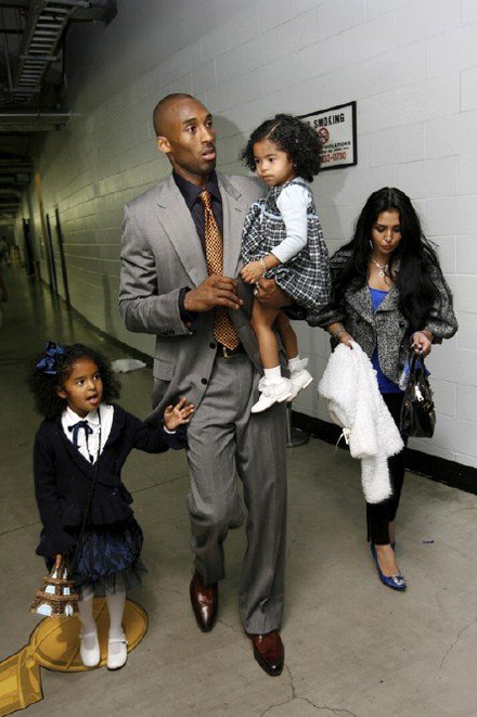 Kobe Bryant and family leave the Staples Center