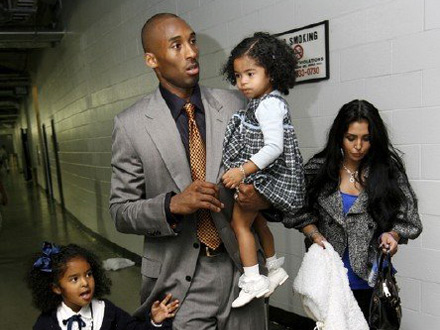 Kobe Bryant and family leave the Staple Center