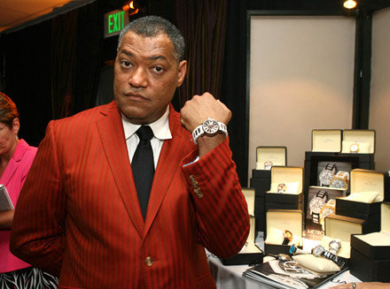 Laurence Fishburne flashes 'the right watch'