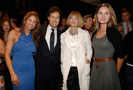 Dylan and David Lauren, Anna Wintour, and Lauren Bush at Lebron James Family Foundation cocktail party