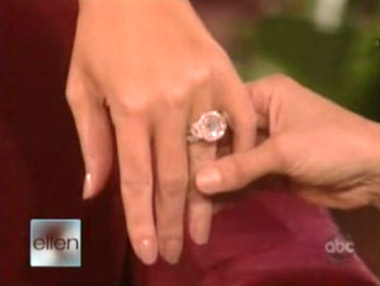 Mariah Carey shows off her wedding ring on Ellen