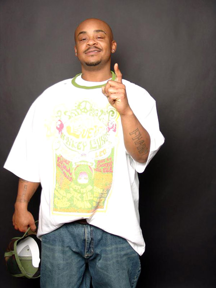 MC Breed in funky style t-shirt and jeans