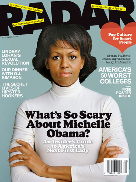 Michelle Obama on the cover of Radar magazine - September 2008