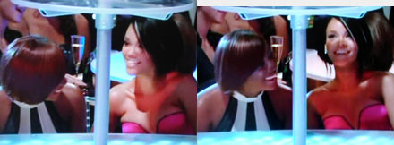 MTV Video Music Awards 2007 Rihanna and friend laughing at Britney Spears