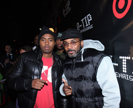 Nas and Extra P at The Renaissance release party