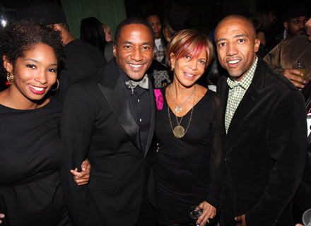 Q-Tip, Sylvia Rhone, and Kevin Liles at The Renaissance release party