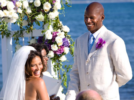 Ray Allen and Shannon Williams get Married in Martha's Vineyard - big smiles