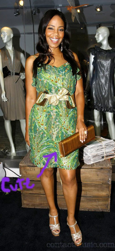 Sanaa Lathan at the Beckley Boutique opening on Melrose Avenue