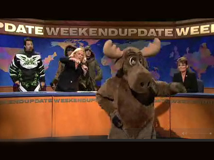 Sarah Palin and a dancing Moose on SNL