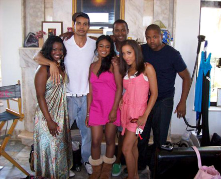 Tatyana Ali with the cast of Buppies