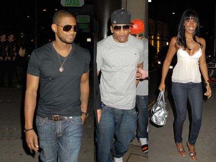 Usher, Nelly, Kelly Rowland hit a London club