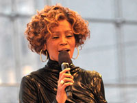 Whitney Houston at I Look to You listening event