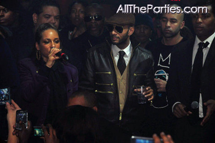 Alicia Keys and Swizz Beatz at M2 Element of Freedom release party