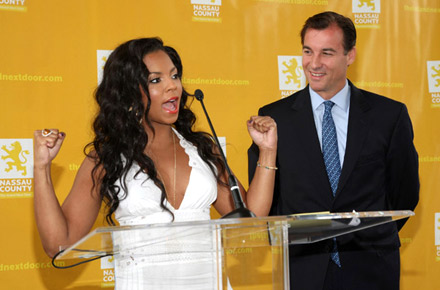 Ashanti speaking at The Island Next Door event in NYC