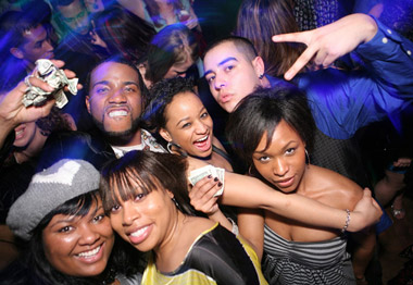 Pure Nightclubs rowdy patrons ham it up for the camera