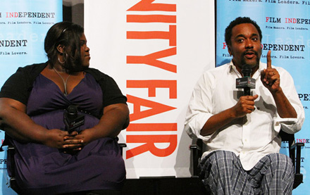 Gabourey Gabby Sidibe and Lee Daniels at Precious screening at Pacific Design Center