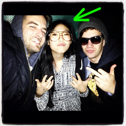 Awkwafina and the crew..