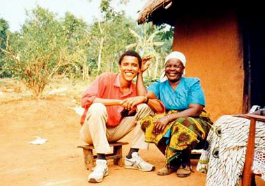 Barack and Sarah Obama in Kenya