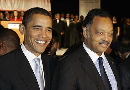 Barack Obama and Jesse Jackson