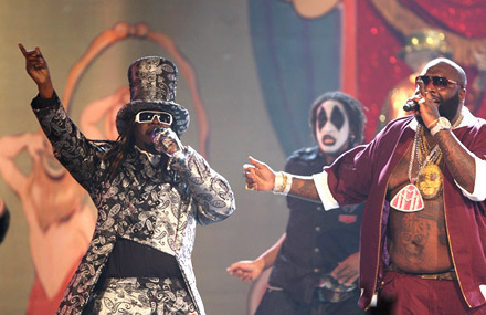 T-Pain and Rick Ross perform at the 2008 BET Awards