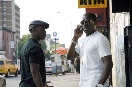 Don Cheadle and Wesley Snipes on street - Brooklyn's Finest