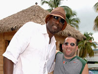 Elton Brand at at Brother Jimmy's pool party in Puerto Rico