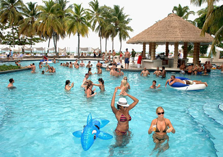 Brother Jimmy's pool party in Puerto Rico