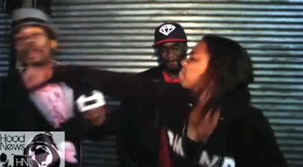 Charles Hamilton gets punched in the face by a girl