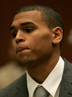 Chris Brown in court