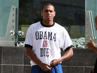 Chris Brown rocks a Barack or Die t-shirt in Beverly Hills