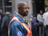 Denzel Washington on set of Pelham Bay 123