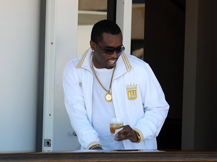 Diddy has a drink