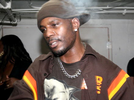 DMX  smoked out in a smoky room