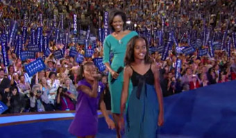 Democratic National Convention Day One - Sasha and Malia Obama