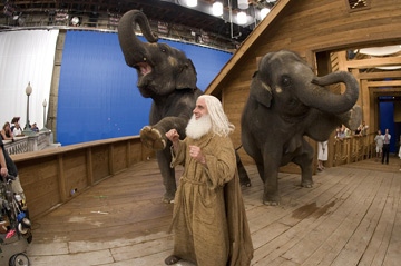 Steve Carrell dancing with elephants