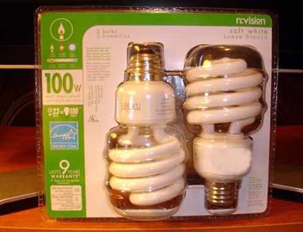 fluorescent light bulbs