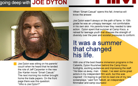 magazine clip from the Geico cavemen crib